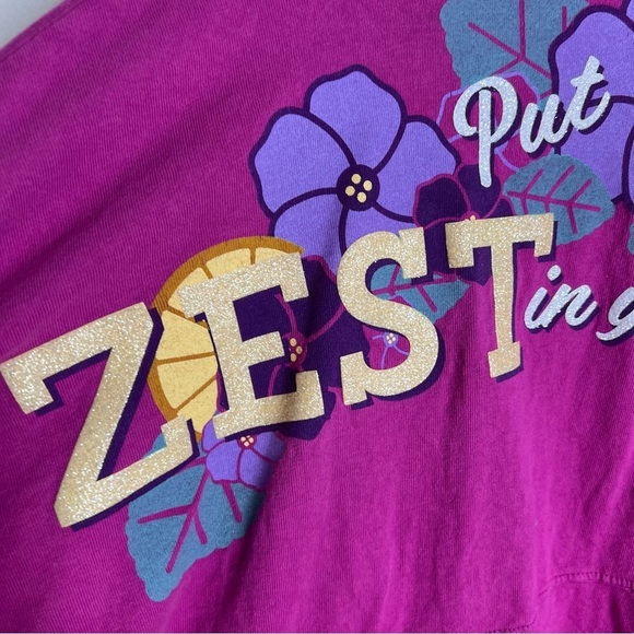 Epcot Disney Put A Little Zest In Your Fest Flower Garden Cotton Spirit Jersey - Picture 6 of 15